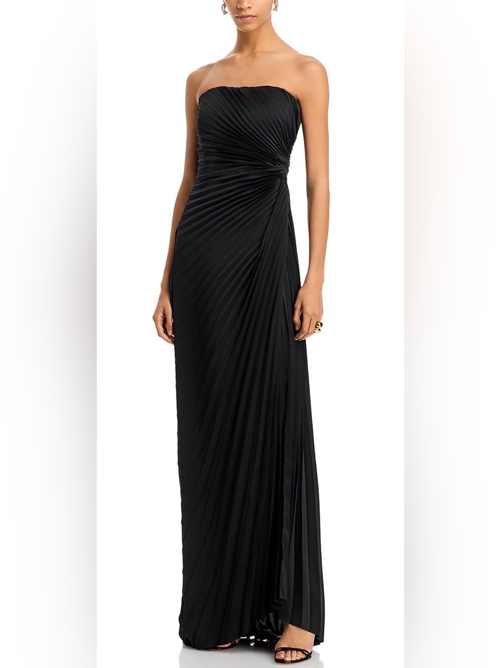A.L.C. Layla Pleated Gown in Black